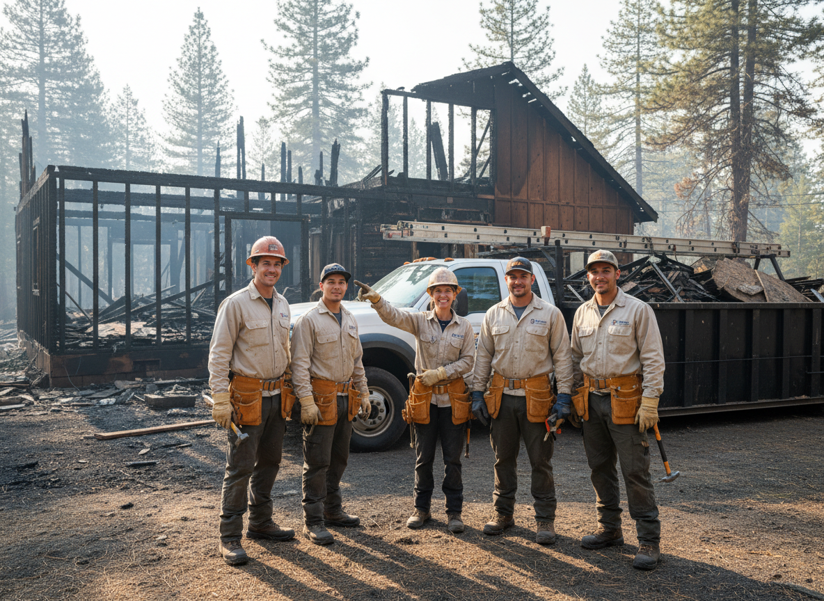 The Fire Damage Restoration Cedarpines Park team at work in Cedarpines Park
