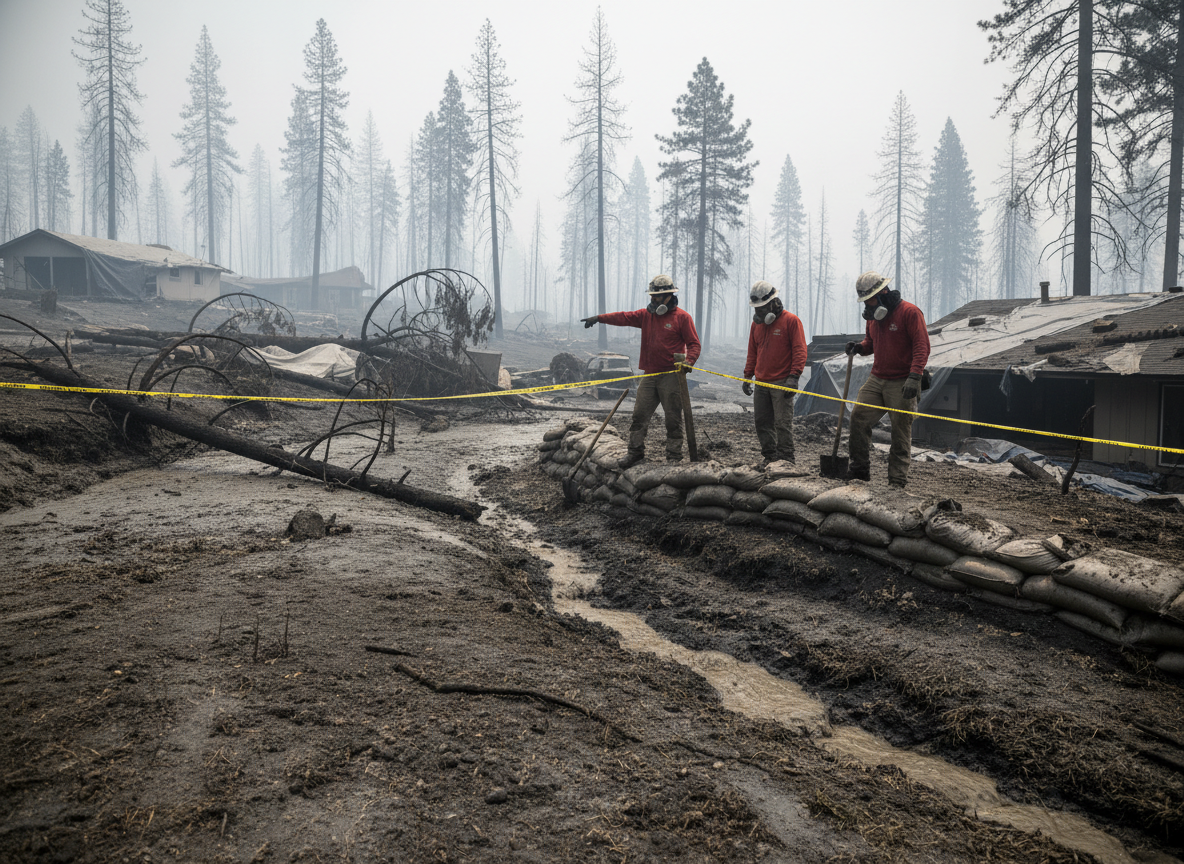 Handling Post-Fire Ash And Mudslide Risks In Cedarpines Park
