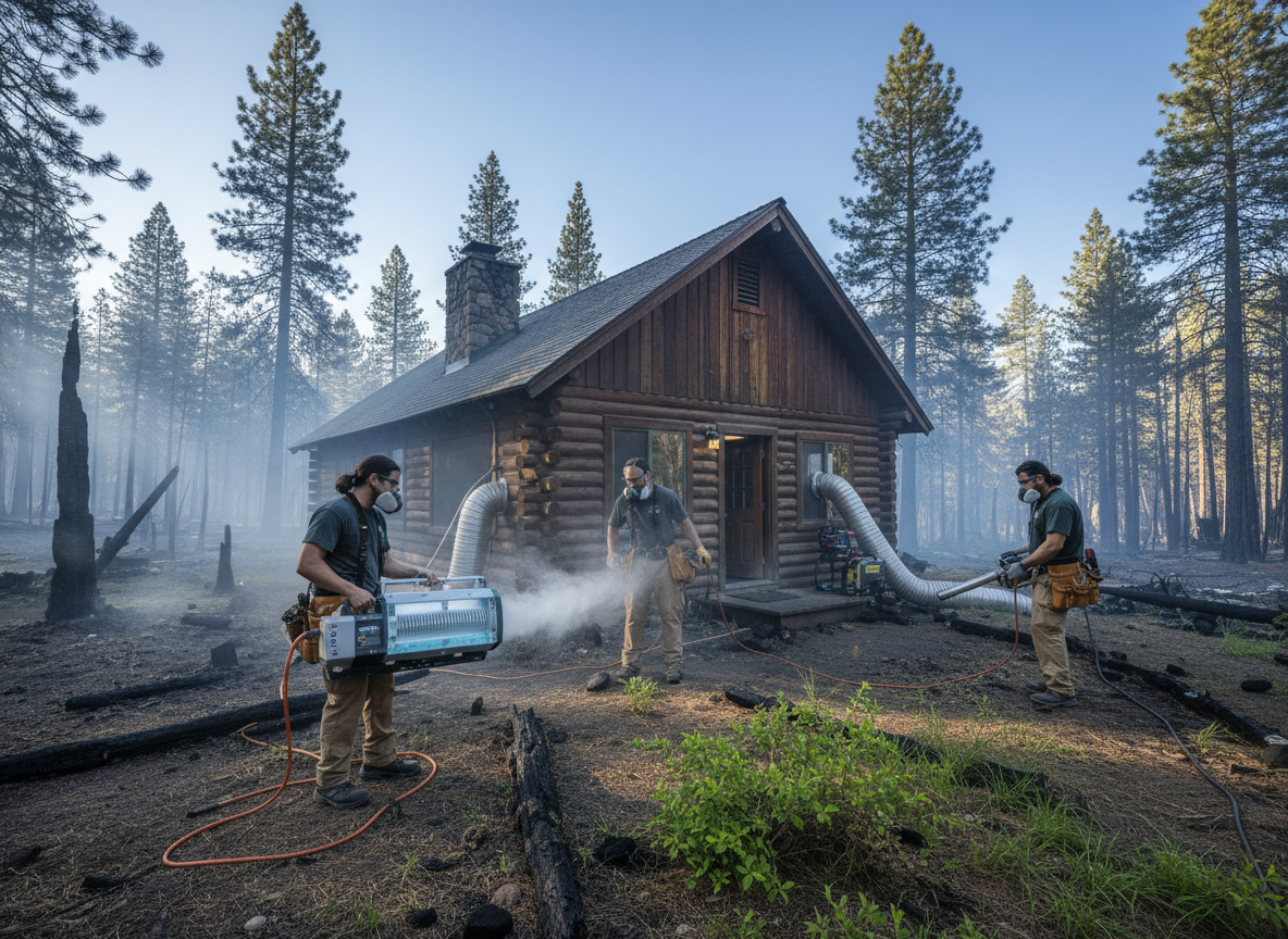 Smoke Odor Removal From Mountain Cabins After Nearby Fires
