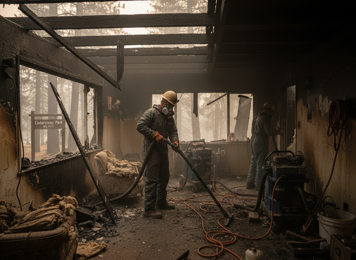 Fire Damage Restoration Cedarpines Park in Rialto, CA